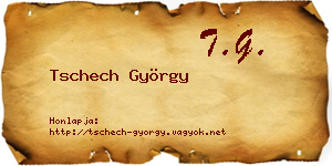 Tschech György névjegykártya